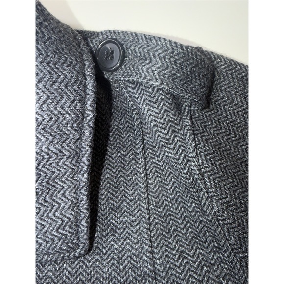 Torrid 2 Gray Bouckle Belted Double Breasted Pea Coat Classic‎ Career Minimalist - Picture 9 of 14